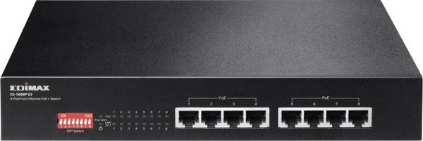 EDIMAX ES-1008P V2 sieťový switch 8 portů 10 MBit/s funkcia PoE