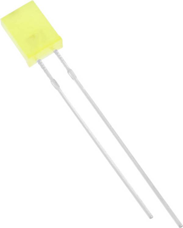 HuiYuan 2534Y1D-KHC-E LED s vývodmi   žltá pravouhlý 2 x 5 mm 750 mcd 120 ° 20 mA