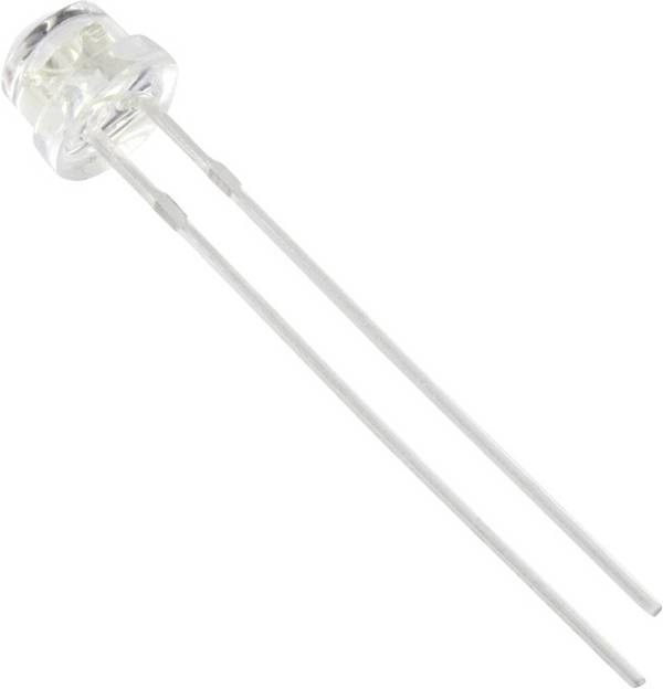 HuiYuan 6834W2C-LSA-A LED s vývodmi   biela plochá hrana 5 mm 1000 mcd 120 ° 20 mA