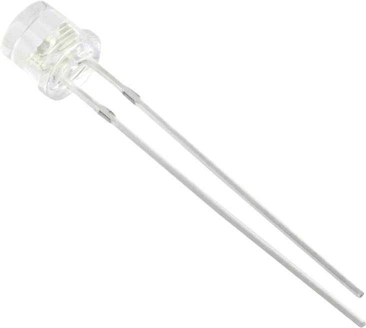 Jasná LED so dvoma kovovými prívodmi, vhodná pre elektrické obvody a osvetľovacie aplikácie.