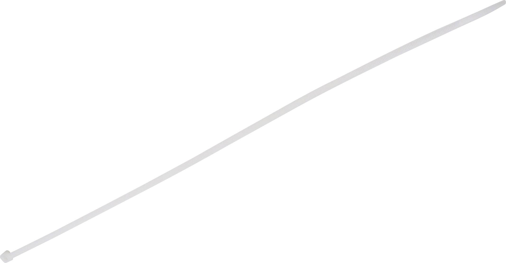 TRU COMPONENTS 1578027 Kabelbinder 400 mm 4.80 mm Hvid Varmestabiliseret 100 stk