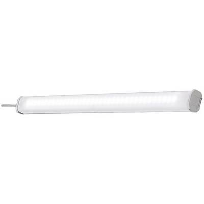 Biela, podlhovastá LED lampa s káblom, vhodná na osvetlenie vnútri aj vonku.