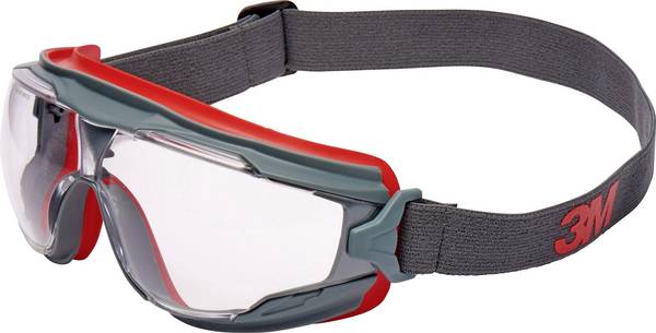 3M Goggle Gear 500 GG501 uzatvorené ochranné okuliare vr. ochrany proti zahmlievaniu sivá, červená