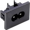 TRU COMPONENTS TC-2512024 IEC zástrčka C13 / C14 zástrčka, vstaviteľná horizontálna Počet kontaktov: 2 2.5 A čierna 1 ks