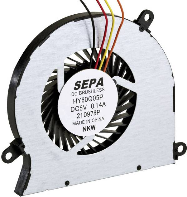 SEPA HY60Q05PSE04A radiálny ventilátor, 5 V/DC, 4.1 m³/h, (d x š x v) 60.9 x 5 x 56.4 mm, HY60Q05PSE04A-BLI