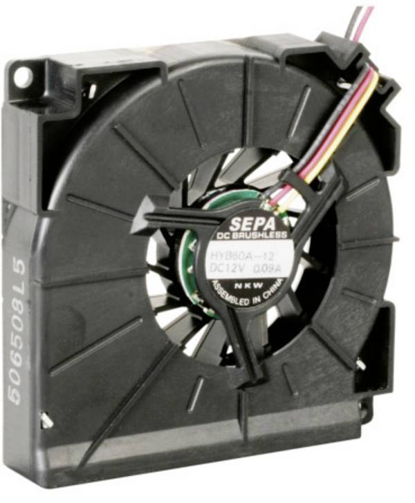SEPA HYB60A12 radiálny ventilátor, 12 V/DC, 7.9 m³/h, (d x š x v) 59.5 x 12.5 x 59.5 mm, HYB60A12-BLI