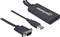 Adaptér z VGA na HDMI s USB napájaním. Adaptér je čierny s logom značky.
