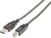 Manhattan USB kábel USB 2.0 USB-A zástrčka, USB-B zástrčka 15.00 m čierna guľatý, s LED 152389