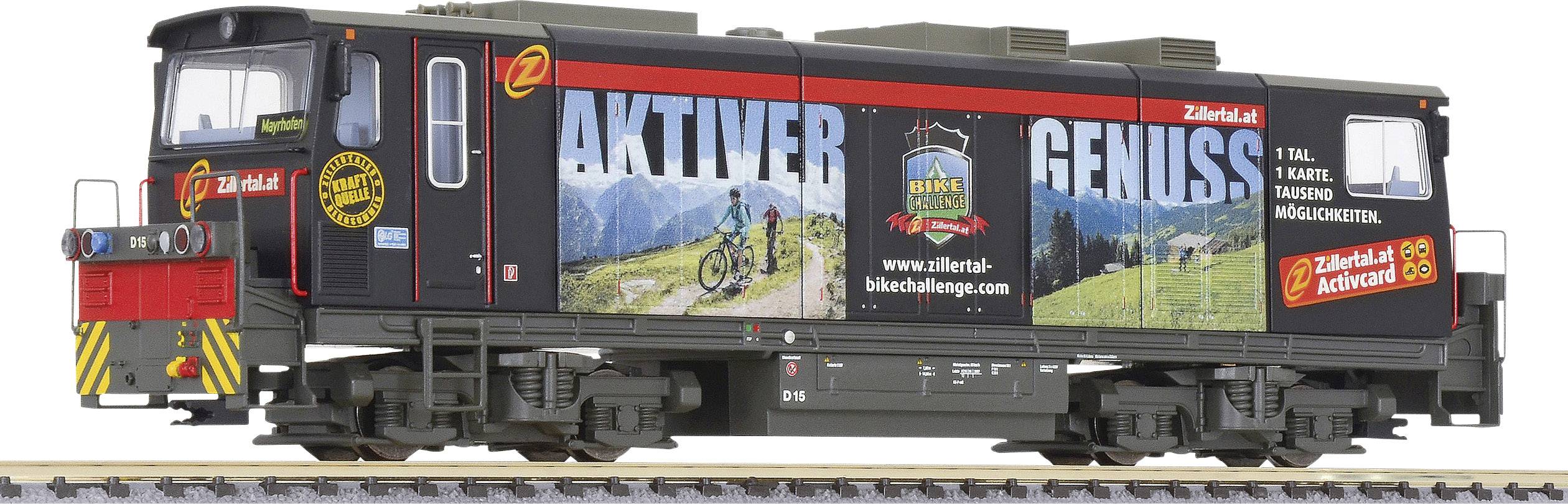 Liliput L142108 Dieselová lokomotíva H0e D15 „Čierna krása“ lanovky Zillertalbahn