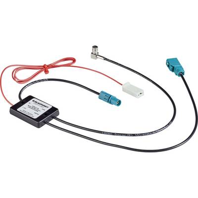 Elektronické zariadenie s viacerými káblami a konektormi vrátane červeného kábla, modrého konektora a bieleho pripojenia.