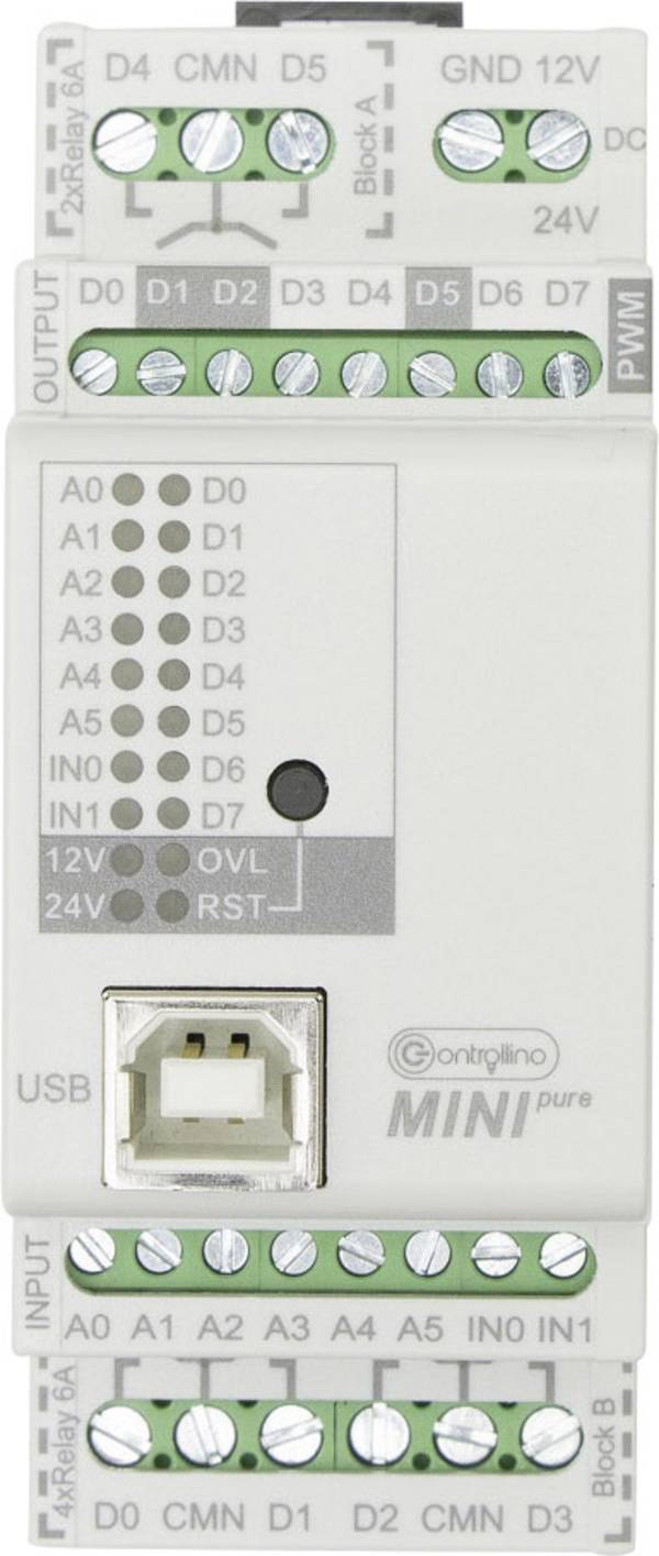 Controllino MINI pure 100-000-10 riadiaci modul , 12 V/DC, 24 V/DC