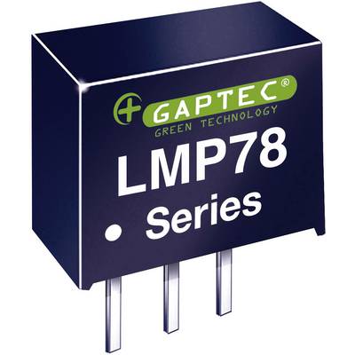 Elektrická súčiastka s nápisom 'GAPTEC Green Technology LMP78 Series', znázornená s tromi vývodmi na spodnej strane.