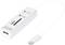Biely USB hub s USB-C portom, dvoma USB portami, čítačkou MicroSD a SD kariet. Ideálny pre prenos dát.