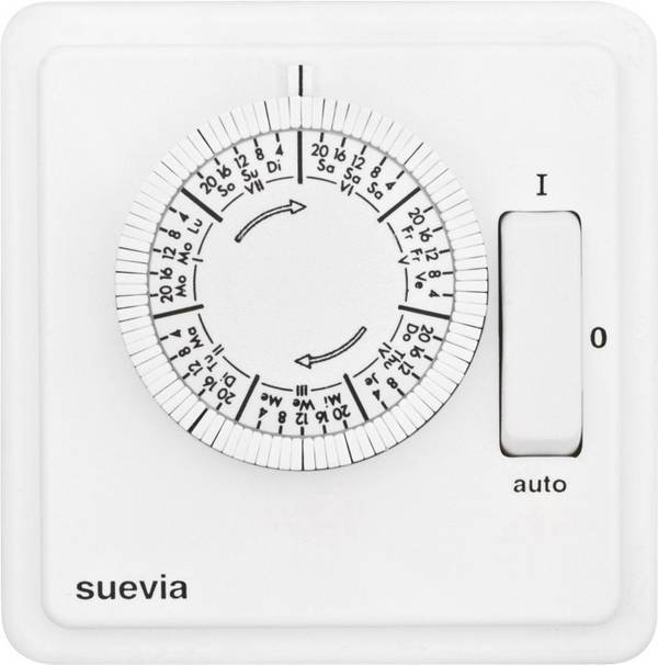 Suevia SU280439 časovač pod odmietku, analógový , týždenný program, 1200 W, IP20