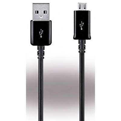 Čierne USB káble so štandardným USB konektorom na jednej strane a micro-USB konektorom na druhej strane.