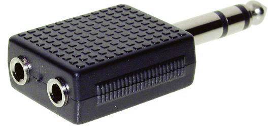 TRU COMPONENTS Jack-adapter Jackstik 6,3 mm - Jacktilslutning 3,5 mm Stereo Poltal:3 1 stk