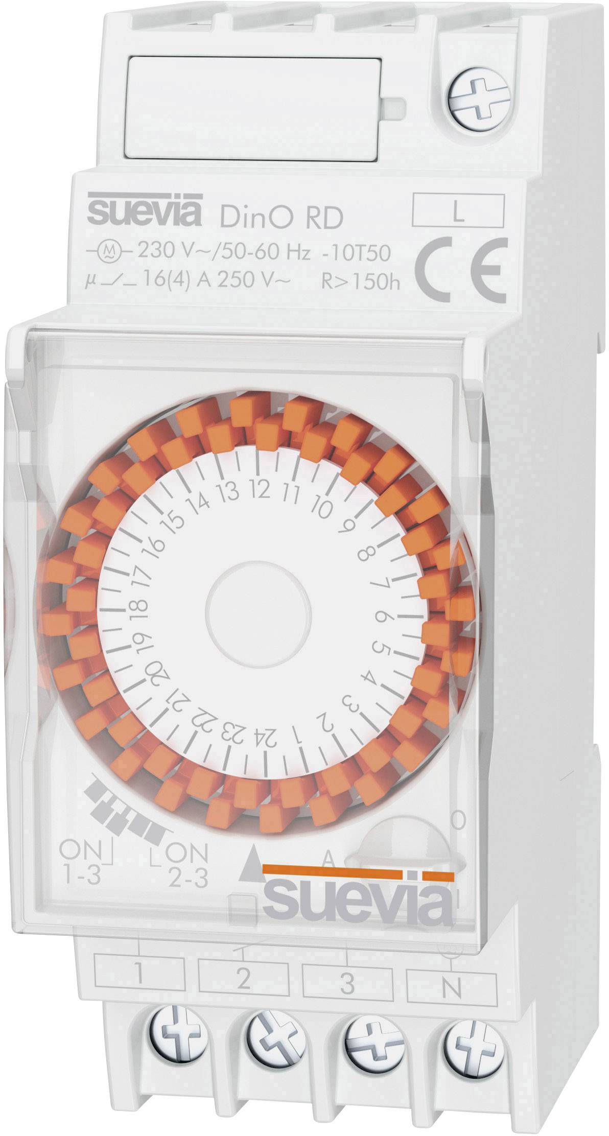 Suevia SU292032 Temporizzatore per guida DIN DinO RD 230 V/AC Programma giornaliero