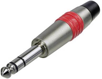 Jeden 6,35 mm audio jack s červeným prstencom na označenie, vo farbe striebornej a čiernej.