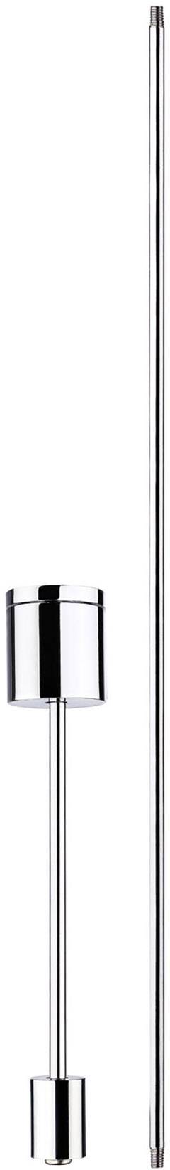 Dve kovové tyče rôznej dĺžky, pravdepodobne časti teleskopickej palice, na bielom pozadí.