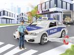 Detské policajné auto s obrázkom