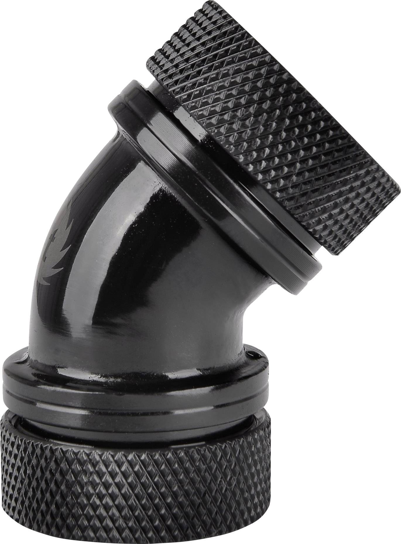 THERMALTAKE  Pacific G1/4 PETG Tube 45-Degree Dual Compression 16mm OD - Black Water cooling - elbow piece 