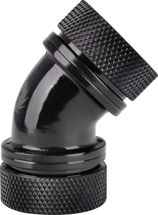 Thermaltake Pacific G1/4 PETG Tube 45-Degree Dual Compression 16mm OD – Black Water cooling - elbow piece