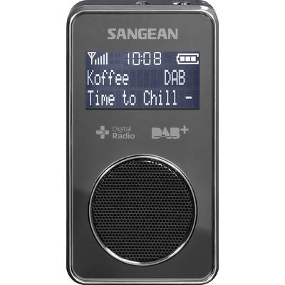 Sangean DPR-35 vreckové rádio DAB+, FM   možné znovu nabíjať čierna