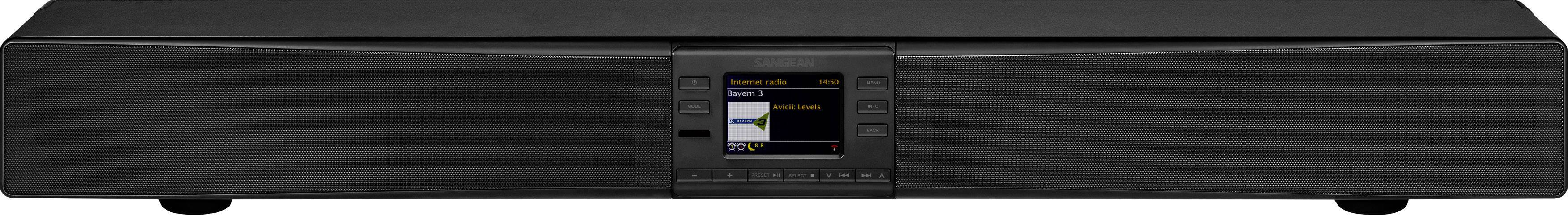 Sangean SB-100 Radio Internet da tavolo Internet, DAB+, FM LAN, WLAN, Bluetooth, AUX Funzione allarme Nero