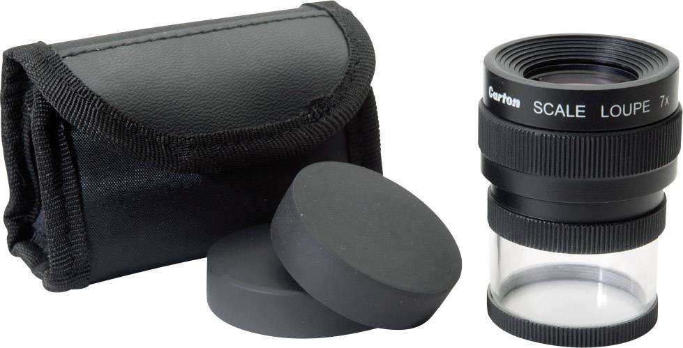 Ideal Tek M12071 Vergrootglas Met meetschaalverdeling Vergrotingsfactor: 7 x Lensgrootte: (Ø) 25 mm Zwart afbeelding
