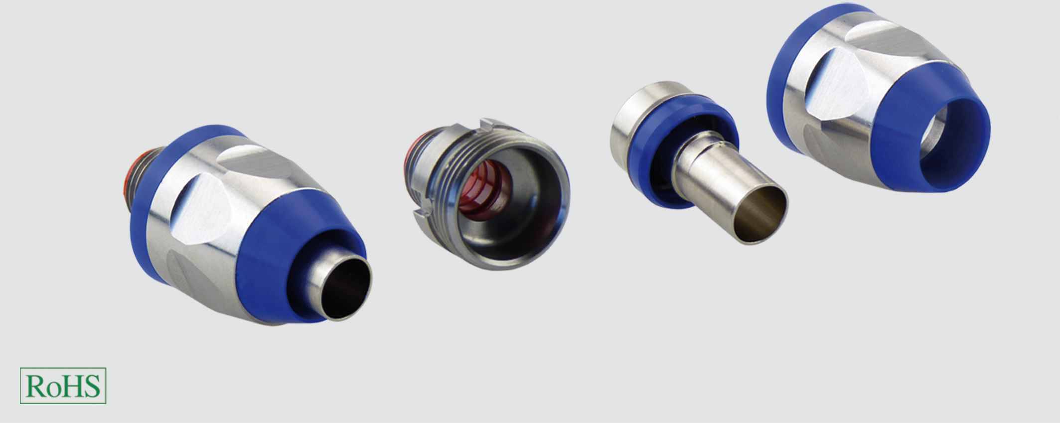 HELU 906845 Slangbevestiging Zilver M40 Recht 2 stuk(s)