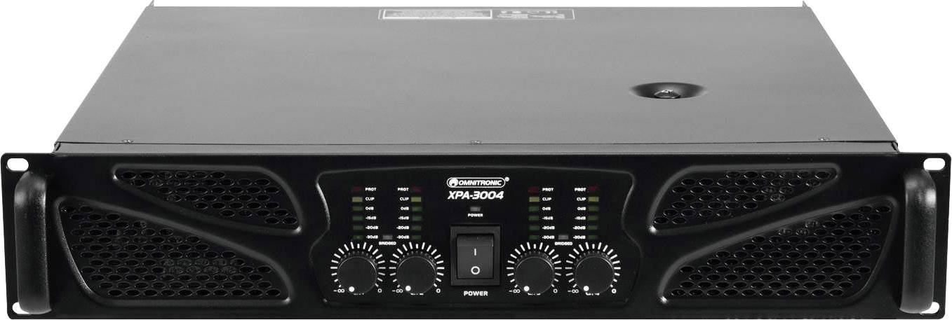Omnitronic XPA-3004 PA zosilňovač Výkon RMS na kanál pri odpore 4 ohmy: 750 W