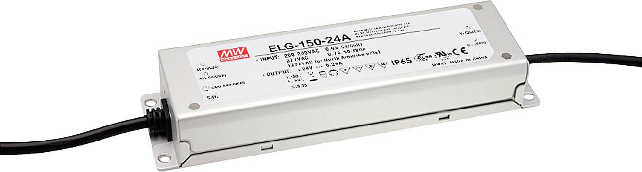 MEAN WELL ELG-150-24A-3Y LED-transformator, LED-driver Constante spanning, Constante stroomsterkte 150 W 3.2 - 6.25 A 21.6 - 26.4 V/DC Instelbaar, Montage op afbeelding