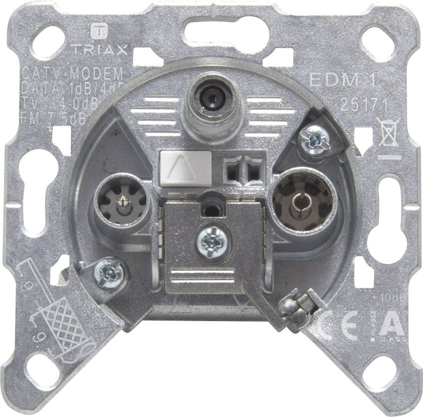 Triax EDM 1 Presa per antenna Data, Onde ultracorte, TV Da incasso Presa terminale