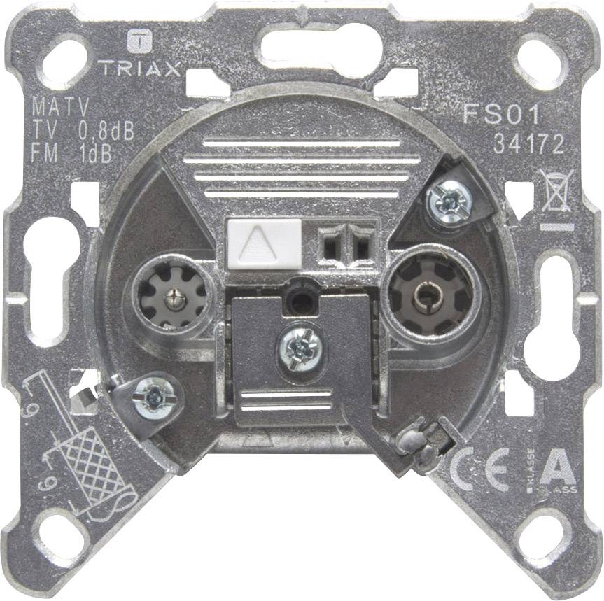 Triax FS 01 Presa per antenna Onde ultracorte, TV Da incasso Presa terminale