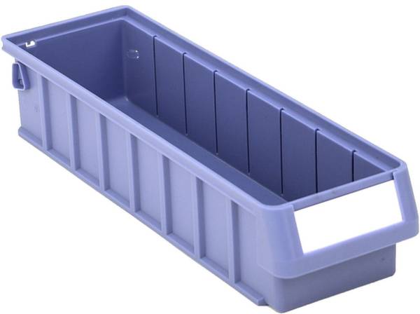 Plastový úložný box Lila, obdĺžnikový, otvorený zhora, so spevnenými stenami.