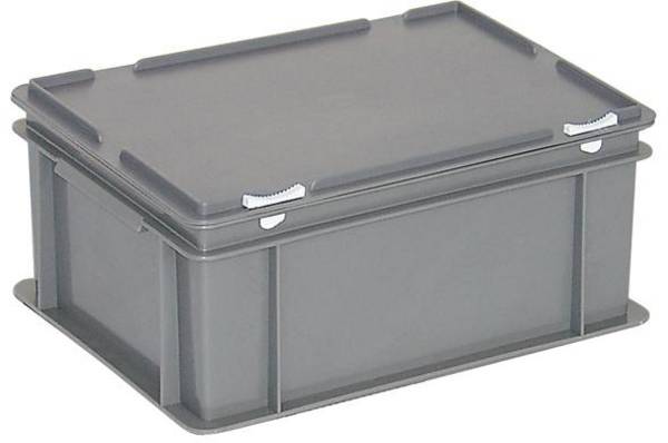 BRB Lagertechnik 1657894 stohovací zásobník, vhodné pre potraviny, (d x š x v) 400 x 300 x 185 mm, sivá, 1 ks