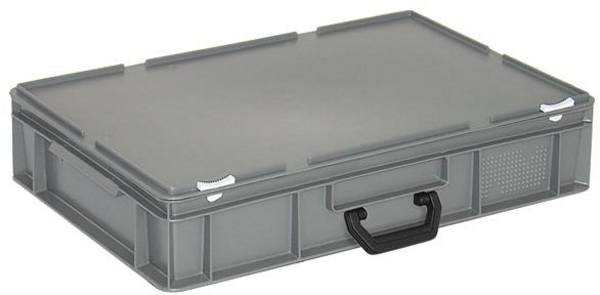 BRB Lagertechnik 1658110 stohovací zásobník, vhodné pre potraviny, (d x š x v) 600 x 400 x 135 mm, sivá, 1 ks