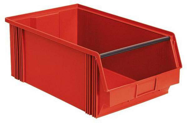 BRB Lagertechnik 974201 skladový box, vhodné pre potraviny, (d x š x v) 510 x 300 x 200 mm, červená, 6 ks
