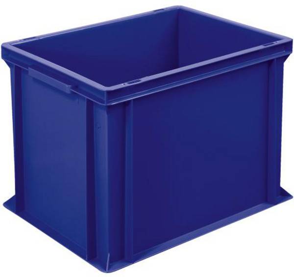 BRB Lagertechnik 1658373 stohovací zásobník, Basic, vhodné pre potraviny, (d x š x v) 400 x 300 x 320 mm, modrá, 1 ks