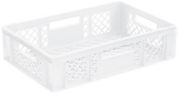 BRB Lagertechnik 1658374 stohovací zásobník, Basic, vhodné pre potraviny, (d x š x v) 600 x 400 x 150 mm, biela, 1 ks