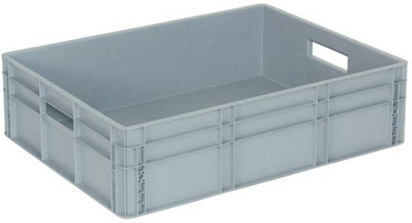 BRB Lagertechnik 1658529 stohovací zásobník, vhodné pre potraviny, (d x š x v) 800 x 600 x 220 mm, sivá, 1 ks