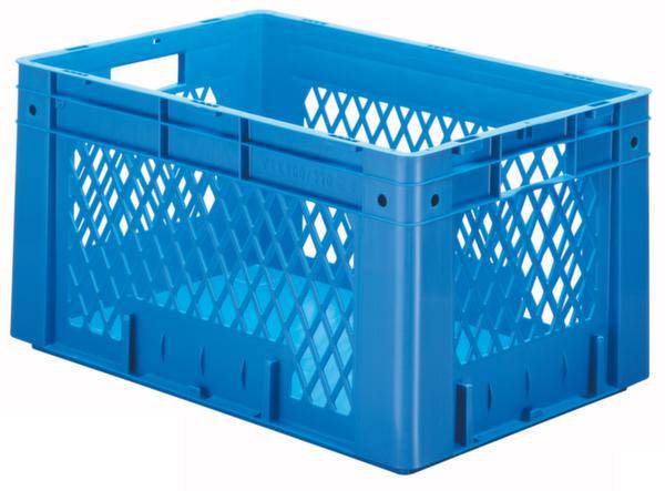 LA-KA-PE VTK 600/320-1 stohovací zásobník, vhodné pre potraviny, (d x š x v) 600 x 400 x 320 mm, modrá, 2 ks