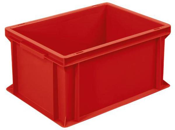 BRB Lagertechnik 1658568 stohovací zásobník, Basic, vhodné pre potraviny, (d x š x v) 400 x 300 x 220 mm, červená, 1 ks