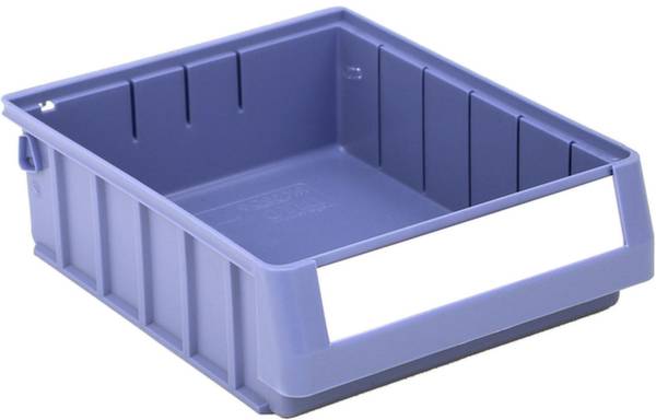 BITO Lagertechnik 134109 regálová krabica, vhodné pre potraviny, (d x š x v) 300 x 234 x 90 mm, modrá, 8 ks