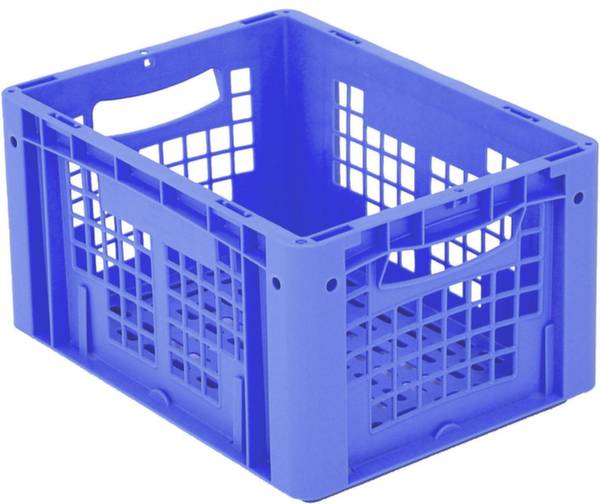 BITO Lagertechnik 1658766 stohovací zásobník, Ergonomic, vhodné pre potraviny, (d x š x v) 400 x 300 x 220 mm, modrá, 1 ks