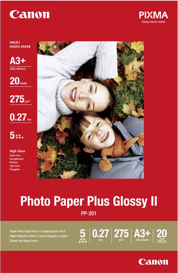 Canon Photo Paper Plus Glossy II PP-201 2311B021 fotografický papier A3+ 265 g/m² 20 listov lesklý