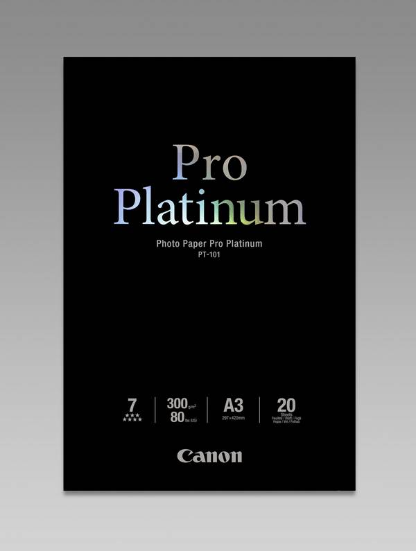 Canon Photo Paper Pro Platinum PT-101 2768B017 fotografický papier A3 300 g/m² 20 listov vysoko lesklý
