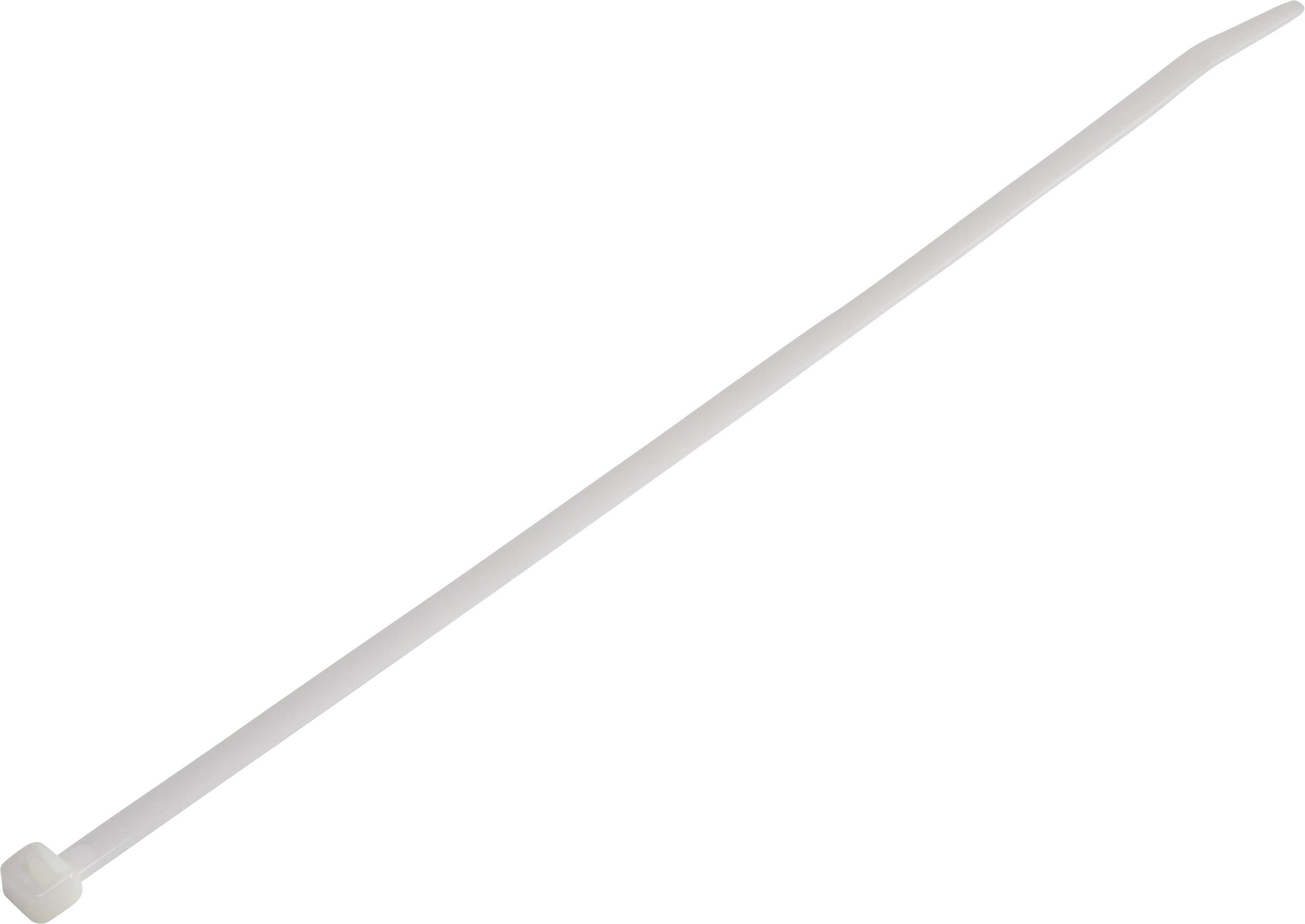 TRU COMPONENTS TC-6645764, sťahovacie pásky, 4.80 mm, 250 mm, prírodná, 1000 ks