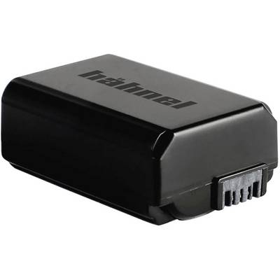 Čierny akumulátorový pack s logom 'hähnel' na hornej strane, vhodný pre rôzne elektronické zariadenia.
