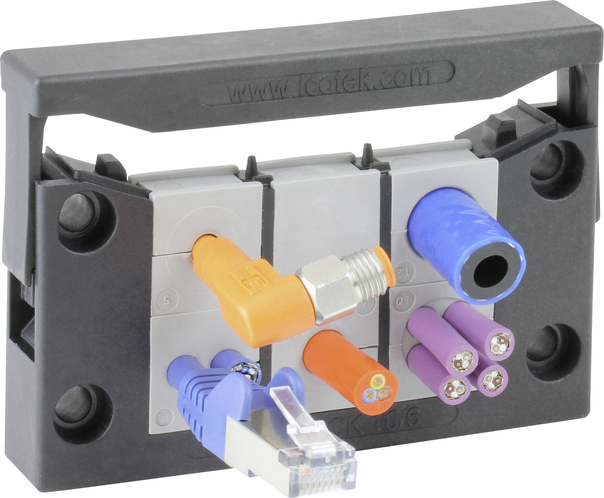 Icotek KEL-QUICK 10/6 Profilo per introduzione cavi Poliammide Nero 1 pz.